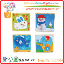 OEM top selling products kids custom wooden mini puzzle toys in China